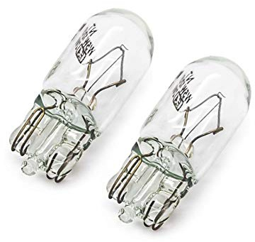 Adapter Universe W5W Glühbirne 2er Set Halogen Lampe W2 1x9 5D T10 12V Glas Sockel Auto Licht