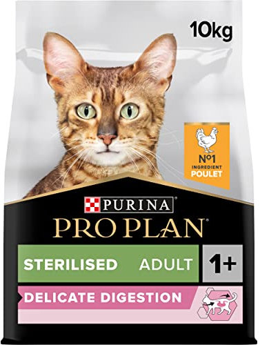 Pro Plan Kat Sterilised Adult kattenbrokken Rijk aan Kip - kattenvoer voor gesteriliseerde & gecastreerde katten 10kg, 1 pak