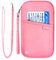 RFID Blocker Familie Reisepass Brieftasche, Reisepass Dokumenten Organizer mit Zwei Abnehmbaren Trägern für Männer Frauen(Pink)
