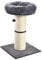 AllPetSolutions Cat Scratching Post - Thick Indoor Cat Scratch Post Tower With Hanging Ball Toy & Bed - Pet Furniture with Soft Bedding & Natural Sisal Rope - Jumbo Scratching Post, Grey 49x49x74cm
