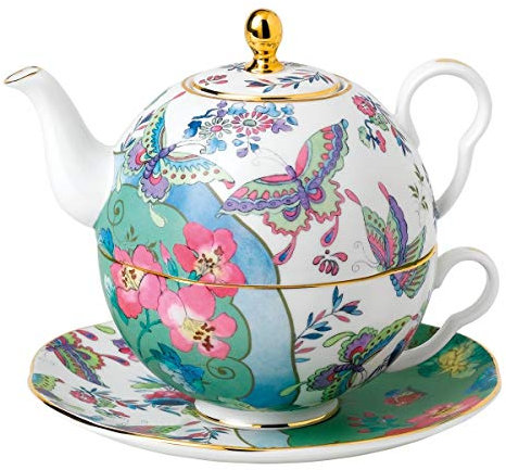 Wedgwood 40035039 Schmetterlingsblüte Teeservice und Kaffeeservice, Keramik, Multi