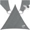 tectake® Toldo Vela, Resistente, Toldos Exterior Terraza, Toldo Camping, con Anillas de Acero y Cuerdas Tensoras, Tela Toldo para Patio Exterior o Terraza Exterior - 5 x 5 m Triangular Gris