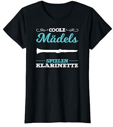 witziger Spruch Coole Mädels spielen Klarinette T-Shirt
