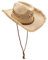 Cowboyhut aus Stroh, Panama, mit Westernband, Unisex, Einheitsgröße für Herren und Damen, für den Sommer (XH-94)