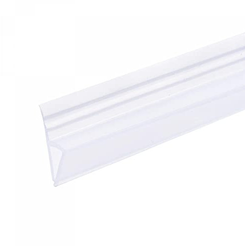 sourcing map Frameless Glass Shower Door Sweep, 177.17 Long, for 1/4(6mm) Glass, H-Type Door Side Seal Strip