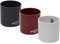 KalaMitica - Lot de 3 Cylindres Magnétiques 6,5 cm - Blanc, Rouge, Plomb - Boîtes de Rangement, Porte Marqueurs ou Cache-Pots Aimantés pour Tableau Magnétique Mural