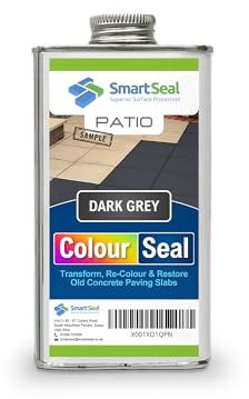SmartSeal Patio ColourSeal - Dark Grey, 150ml Sample - Superior Patio Paint to Colour & Restore Old Concrete Paving Slabs. Easy to Apply Outdoor Floor Paint & Sealer for Concrete Paving & Flagstones