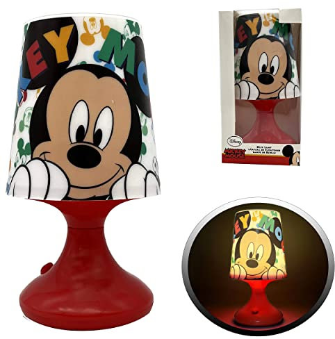 SRV Hub Mickey Mouse Tischlampe für Kinder, Nachtlicht, 18 cm, Schreibtischlampe für Kinderzimmer, Nachttischlampe für Kinder