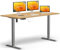 KRIEG HighDesk SMART Höhenverstellbarer Schreibtisch 180 x 80 cm I Silber + Buche - Elektrischer Sitz- & Stehtisch mit Tischplatte - Stehschreibtisch Elektrisch Höhenverstellbar