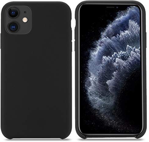 THBY Cover iPhone 13, Custodia Antiurto Gomma Gel Silicio Liquido con Fodera Tessile Microfibra Morbida Anti-Graffio Silicone Case Protettiva Cover per Apple iPhone 13.(6.1 inch,Nero)