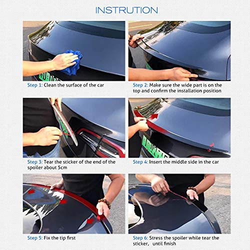 Yucss Hochwertiges Abs Auto Heckflügel Heckspoiler Rückleuchten Spoiler Für BMW 5Er M5 520528 525D F10 F18 P Style 2011-2017 Autozubehör