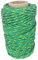 Cordon en Polyester 3mm * 25m. Cord Paracord Resistente pour Exterieur, Bracelet, Jardin et Bricolag. Vert avec Jaune