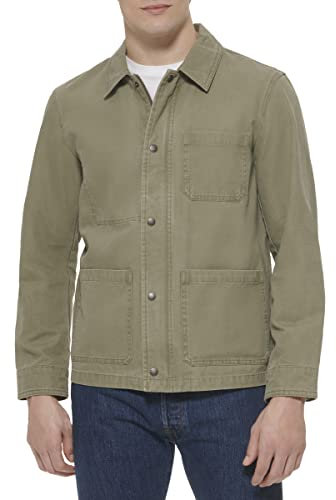 Levi's Men's Lightweight Cotton Shirt Jacket, Light Olive, XL