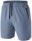 Herren Sport Shorts Kurze Hose Schnell Trocknend Sporthose Leicht mit Reißverschlusstasche(Arona Blau,EU-XL/US-L)