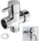 3-Wege Umschaltventil, Umstellventil Dusche, Wasserhahnadapter Badezimmer Ventil Chrom poliert 3/4 1/2 Zoll T-Adapter für Waschbecken Bad Duschspray Küche