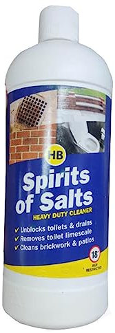 2x 500ml Traditional Spirit of Salt Multi-Purpose Drain Cleaner Dissolves Effectively Unblock Toilets & Drains Unblocker Remove Stubborn Limescale Buildup In Toilets