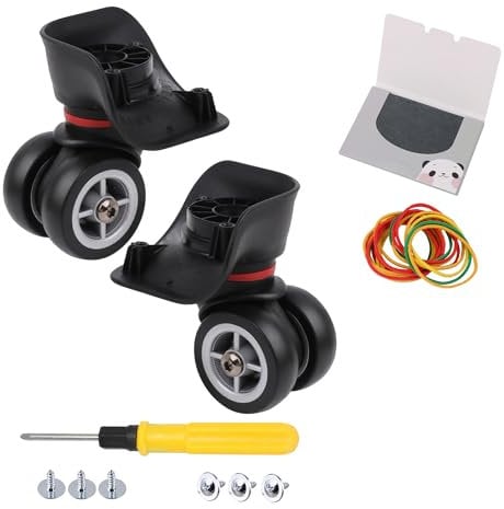BQLZR 2pcs Luggage Wheel W042 with Precision Makeup Applicator Color Rubber Bands