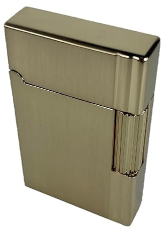 Edles Gas Feuerzeug Metall Soft Flamme Reibrad Stein Seitenrad Geschenk Box Etui Retro Feuerstein