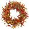 Autumn Wreath for Front Door, 15.7 Fall Wreath Artificial Berries Wreath for Indoor Outdoor Garden Wall