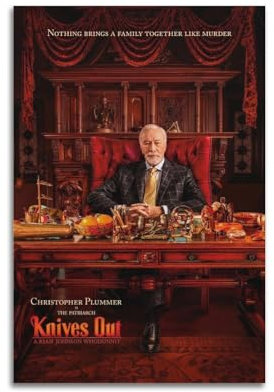 xze Film Knives Out Poster Zimmer Dekorative Leinwand Poster Ästhetischer Posterdruck Wandkunst Dekor Poster 30 x 45 cm Unrahmen