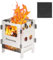 doorslay Tragbarer Campingkocher Holzofen, Faltbarer Hobo Kocher, Mini Holzvergaser für Picknick BBQ Camping Wandern Reisen Rucksackreisen
