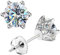 ✦Valentinstag Geschenk Für Sie✦ Winglove Moissanite Ohrringe Silber 925 Damen 0,5-1 Karat Faden mit Spitze sechs Krallen Ohrringe Moissanit Diamant,VVS1 Reinheit D Farbe,Geschenke für Frauen.(1ct)