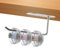 Tumbler Lid Organizer, Horizontal Tumbler Lid Storage Hook Space Saving Cup Lid Holder Self-Adhesive or Drilling Water Bottle Lid Stacker Hanger Under Cabinet for Yeti Stanley Kitchen Cabinet