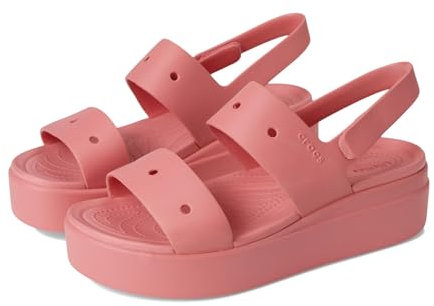 Crocs Women's Brooklyn 4u Low Wedges Sandal, Hot Blush, 5 UK