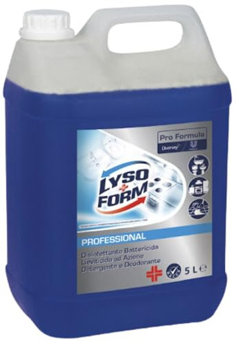 LysoForm Tanica PROFESSIONAL, Disinfettante Battericida, Lieviticida ad Azione, Detergente Deodorante 5L