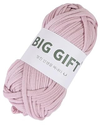 Dicke T-Shirt-Garn für Stricken und Häkeln – Dickes Weben mit 100% Baumwollstoffgarn für DIY-Taschen, Körbe, Decken (Lotus)