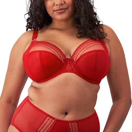Elomi Women's Matilda Underwire Plunge Bra, Haute Red, 34E