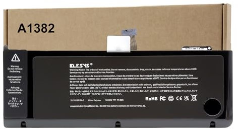 BLESYS A1382 Batteria per Apple MacBook Pro 15 A1286 early 2011 Mid 2012 MC721LL/A MC723LL/A MD318LL/A MD322LL/A MD103LL/A MD104LL/A 10.95V 77.5Wh