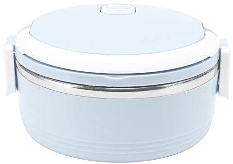 Apexare Lunch Crock Pot, tragbar, isoliertes Mittagessen aus Edelstahl für warme Speisen für Kinder, kleine Behälter mit Sicherheitsschnalle für Lunchboxen, wiederverwendbare (Blau)