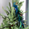 YAIUNHIQ Weihnachtsschmuck aus künstlichem Pfauenmotiv, Christbaumschmuck, Weihnachtsschmuck in Pfauenform, 2 Stück