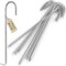 Graxury 6Pcs 29,5cm Piquets d'ancrage Résistants en Acier Galvanisé Antirouille avec Crochets en J pour Tentes de Trampoline - Convient pour Camp, Jardin, Abri et Balançoires