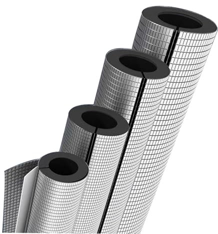 HSPLXYT Rohrisolierung, Schaumstoff-Isolierschlauch, Wasserrohrisolierung Im Freien Wasserrohr-Frostschutz, Heizungs Rohr Dämmung Isolierung Isolation Schale(ID-60mm,THK-20mm)