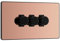 BG Evolve Polished Copper 3 Gang Custom Grid Dimmer Light Switch PCDPC83B