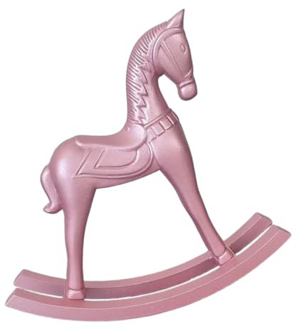 MAGICLULU Holzpferd Schaukelpferd Retro Pferdestatue Pferdefigur Karussellpferdefigur Vintage Pferde Tischdekoration Bauernhaus Pferde Ornament Heimdekoration