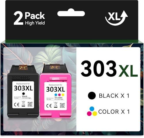 ZENOINK 303 XL Druckerpatronen, 303XL Ersatz für HP 303 Druckerpatronen Schwarz und Farbe, Patronen 303 XL für HP Envy Photo 6220 6222 6230 6232 6234 7130 7134 7830 Inspire 7220e 7920e Tango X