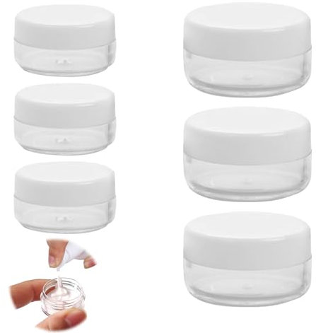 6 Stück (5g,10g),Lippenbalsam,creme Behälter,creme Dosen Zum Befüllen,kleine Dosen Mit Deckel Plastik,Cremedosen Zum Befüllen,dressing Behälter Cremedosen Zum Befüllen Für Lotionen, Minikerzen
