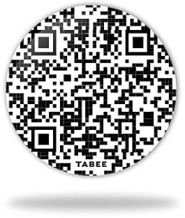 Tabee NFC-Tag Visitenkarte Handy-Tag | Tippen zum Teilen per NFC oder QR-Code scannen | Intelligentes NFC/QR | iPhone & Android (1 QR-Version)