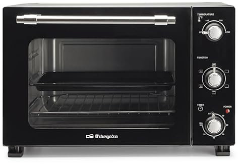 Suinga Horno Eléctrico de Sobremesa 39L | Función de Convección | 51 x 39 x 33 cm | Temporizador de 60min | Temperatura Regulable 90°C a 230°C