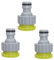 Kit de 3 Raccords de Robinet, Raccords de Robinet 1/2 3/4 2 en 1 Adaptateur Connecteurs d'extrémité de Tuyau Plastique Jardin en Raccords d'Arrosage Rapides pour l'irrigation