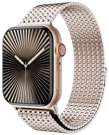 LULULOOK Bracelet milanais compatible avec Apple Watch 11-42 mm, 41 mm, 40 mm, 38 mm - Bracelet magnétique 630 en acier inoxydable - Pour iWatch Ultra Series 1110 9 8 7 6 SE 5 4 3 2 1