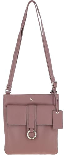 Ashwood Women’s Genuine Leather Crossbody - Elegant Shoulder Handbag with Adjustable Strap, Secure Zip Closure & Multiple Pockets: 64033 (Rose)