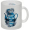 Keep calm und trink Tee Glas Tasse Für Tee- und Kaffeemomente mit Humor - Lustige Spruchtasse