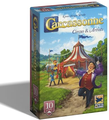 Hans im Gluck | Carcassonne: Circus & Artist Expansion 10 Refresh | Board Game Expansion | Ages 7+ | 2-5 Players | 45 Minutes Playing Time | Board Game Expansion | Ages 7+ | 2-5 Players | 45 Minutes Playing Time