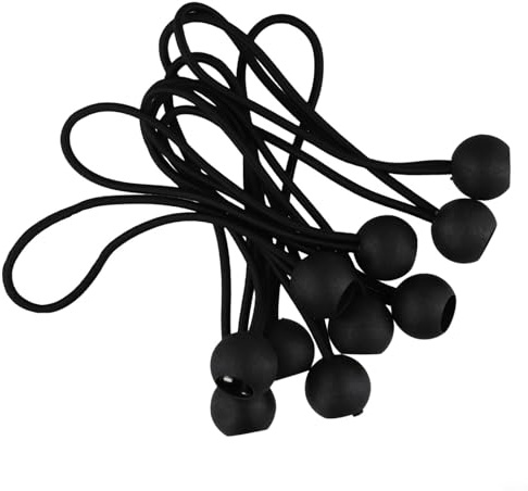 Zilimontt Paquete de 10 correas para sombrilla de patio, correas de amarre flexibles y ajustables para toldos al aire libre, lonas, paños de sombrilla y estructuras de jardín con fuerte