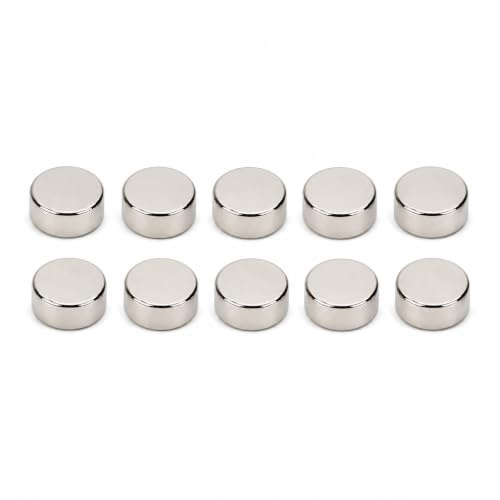 Magnete für Magnettafel 4 x 4mm 10 Stück Neodym Magnet extra stark | Vernickelt, rund, starker Halt – ideal für Haushalt, Büro, Whiteboard, Kühlschrank