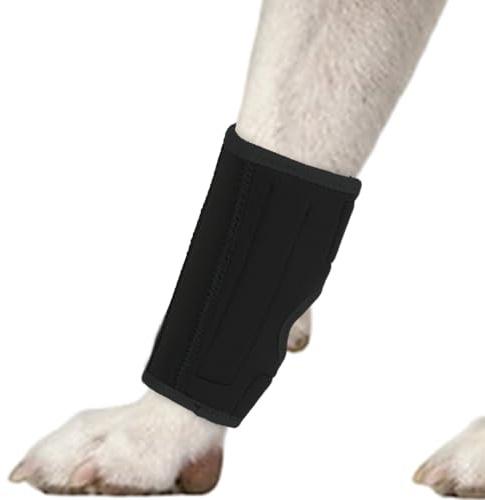 PUMYPOREITY 1 Stück Kniebandage für Hunde, Vorderbein Gelenkstütze Hinterbein Sprunggelenk Schutz Bandage Hunde Vorderbeinstütze Knieschutz Verband für Chirurgische Verletzungen(Schwarz, S)